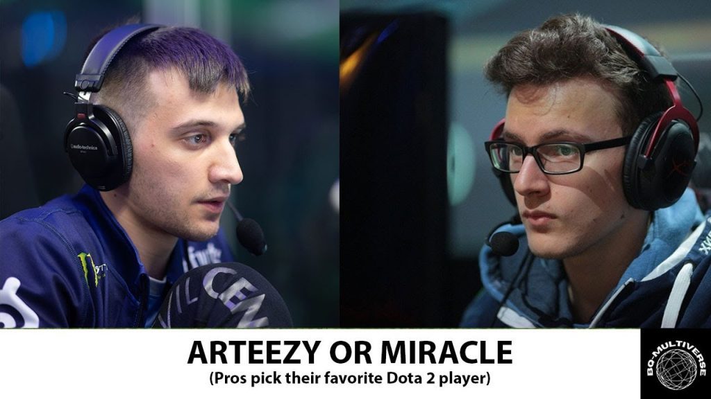 ARTEEZY OR MIRACLE - (Pros pick their favorite Dota 2 player ) - Dota 2