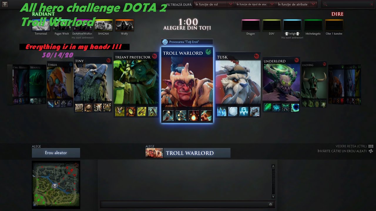 All hero challenge DOTA 2 Troll Warlord