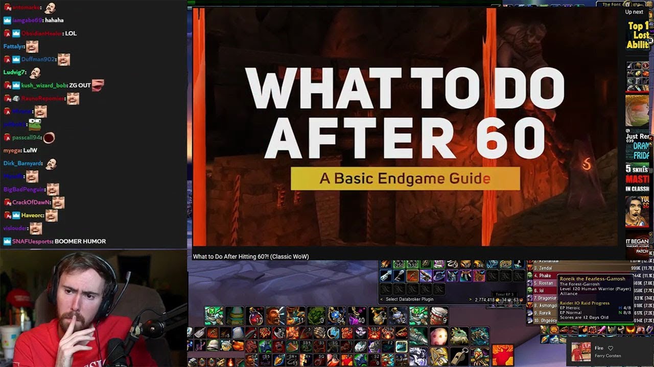 Asmongold Reacts To "What to Do After Hitting 60 In Classic WoW" - Platinum WoW