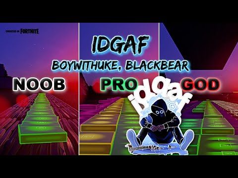 BoyWithUke - IDGAF ft. blackbear - Noob vs Pro vs God (Fortnite Music Blocks)