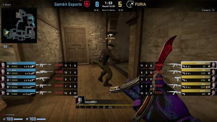 CS:GO POV Demo FURIA KSCERATO (31/19) vs Gambit (de_inferno)