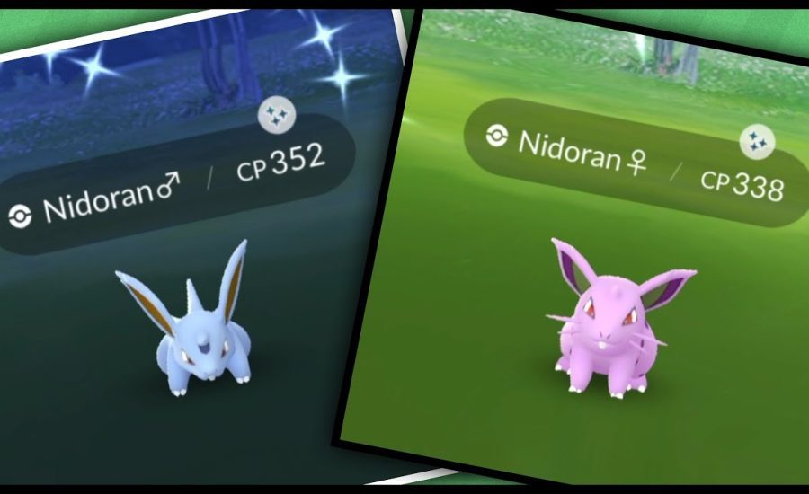 Catching both Shiny Nidoran in Pokemon Go || Nidoran Timed Research Event!