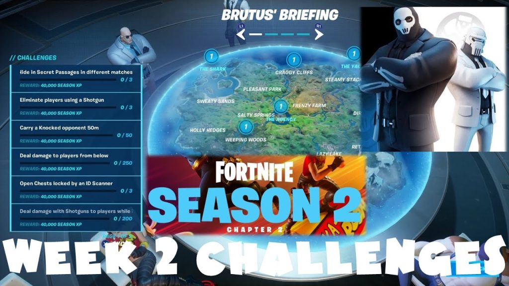 (Chapter 2) ALL Week 2 Challenges Guide - Season 2 - Fortnite Battle Royale (Brutus Briefing Pt 2)