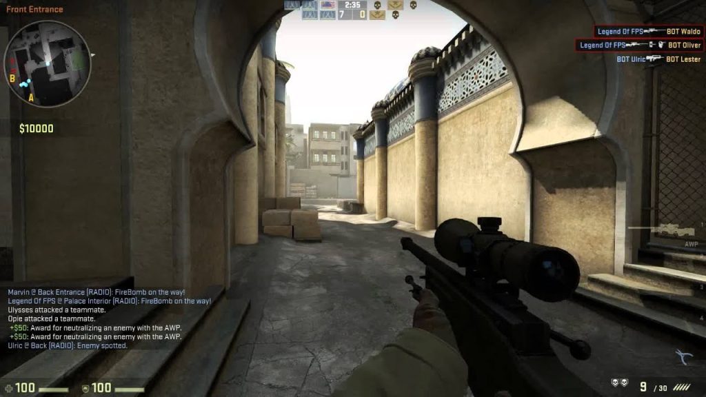 Counter Strike Global Offensive Sniper with bot in Dust