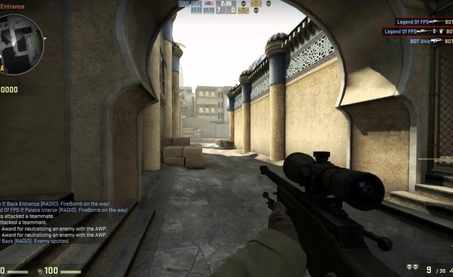 Counter Strike Global Offensive Sniper with bot in Dust