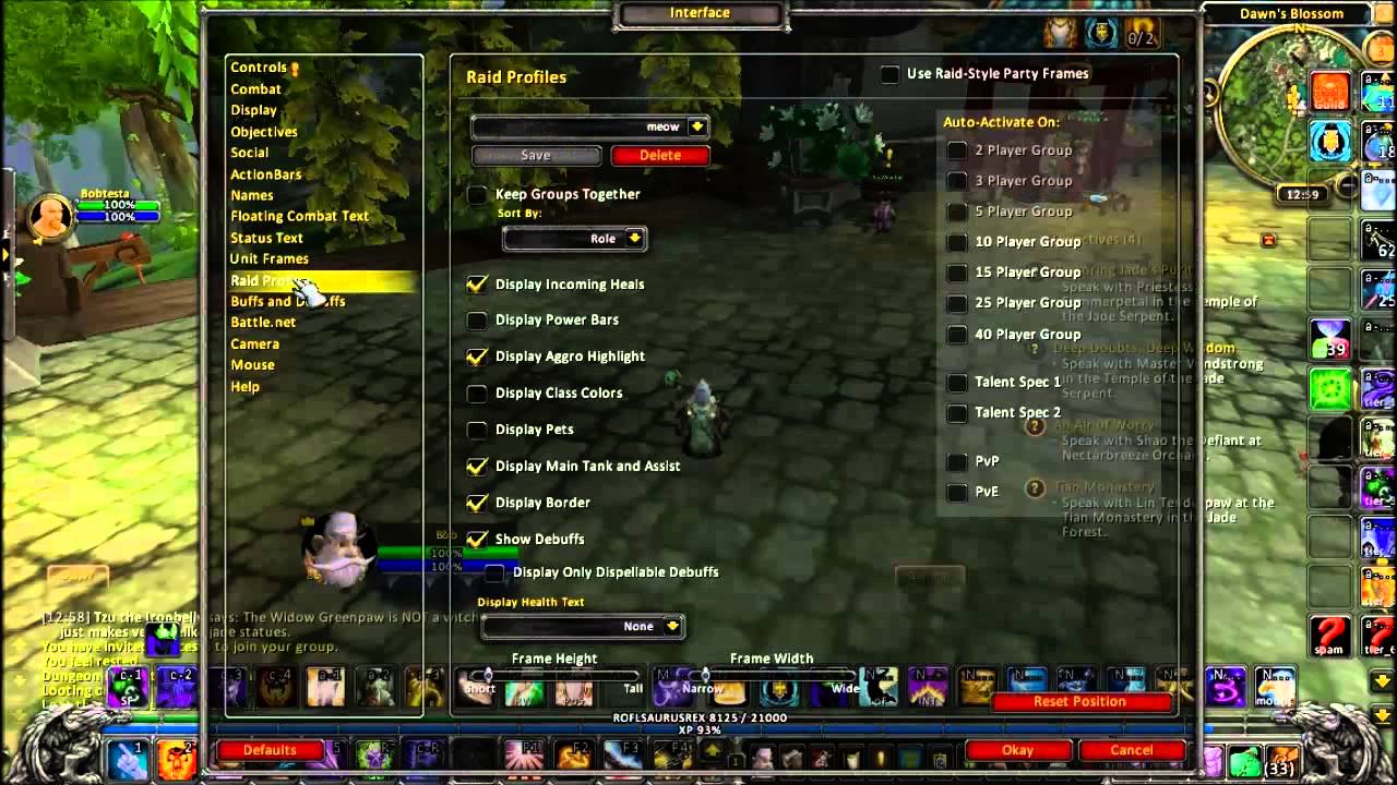 Default UI Basics: Hiding the party/raid frames without an addon or script.