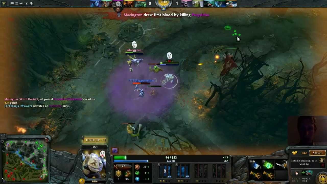 Dota 2 Tiny and Weaver public game