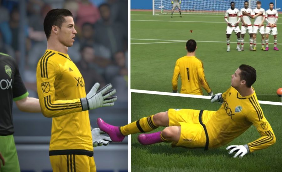 FIFA 16 - BEST GOALKEEPER FREE KICK EVER! TOTY RONALDO PLAYING AS GOALKEEPER !!!