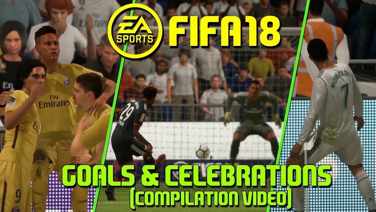 FIFA 18 Goals Celebrations , Graphics , News Face in Real Life | FIFA vs Real Life ft Ronaldo,Bale