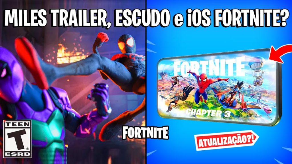 FORTNITE - MILES MORALES TRAILER CONCEPT, FORTNITE iOS e ESCUDOS BUG?