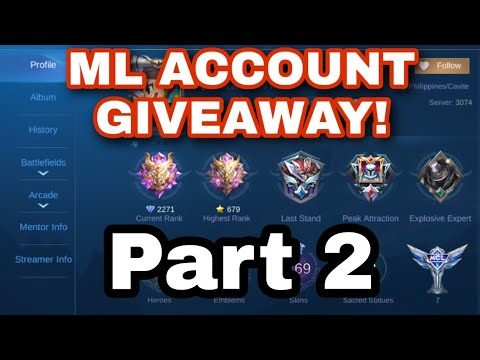 FREE Mobile Legends ACCOUNT!! | PART 2 ML ACCOUNT GIVEAWAY | HACKED ML ACCOUNT 2020