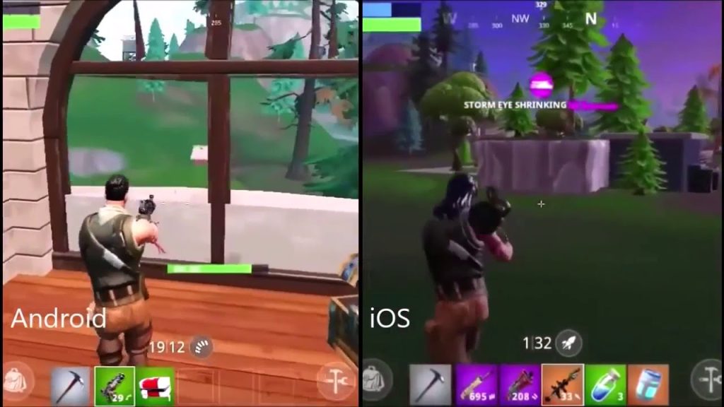 Fortnite Android vs iOS Fortnite on iPhone X vs Galaxy Note 9