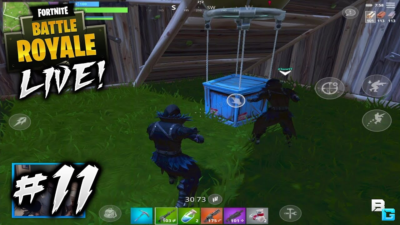 Fortnite Mobile - LIVE! #11 | "PLAYING WITH ICHASE!"