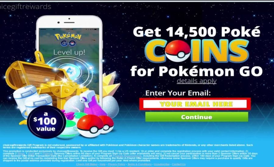 Free  Pokemon Go Pokecoins ! Get Free Pokemon Go Pokecoins Worth 100$