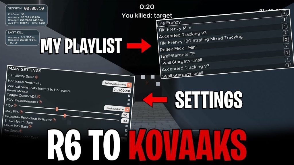 How To Convert Your R6 Sens To Kovaaks + My Playlist