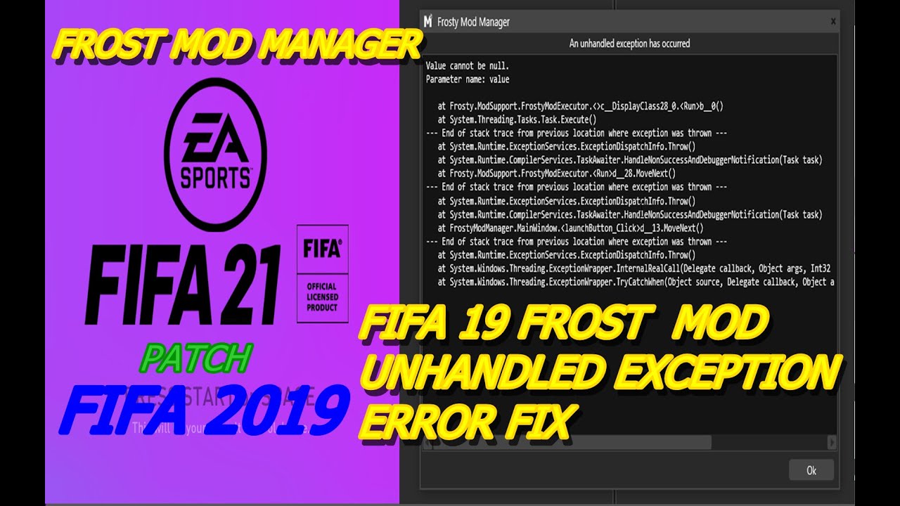 How To Fix Frosty Mod Manager unhandled exception error