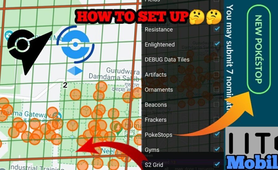 How to Setup IITC Mobile Plugin for Pokemon Go | Intel Map with S2, S14, S17 Cell Setup in Hindi