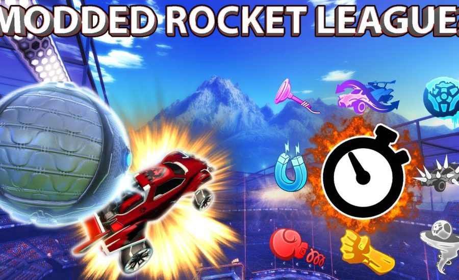 MODDED ROCKET LEAGUE?! FUNNY 1 SECOND SUPERCHARGED RUMBLE