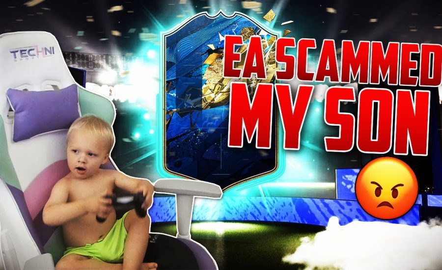 MY SON GOT SCAMMED ON HIS ULTIMATE TOTS PACK!! FIFA 20