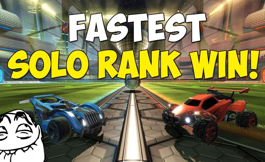 My Fastest Win EVER! ~ Rocket League Ranked