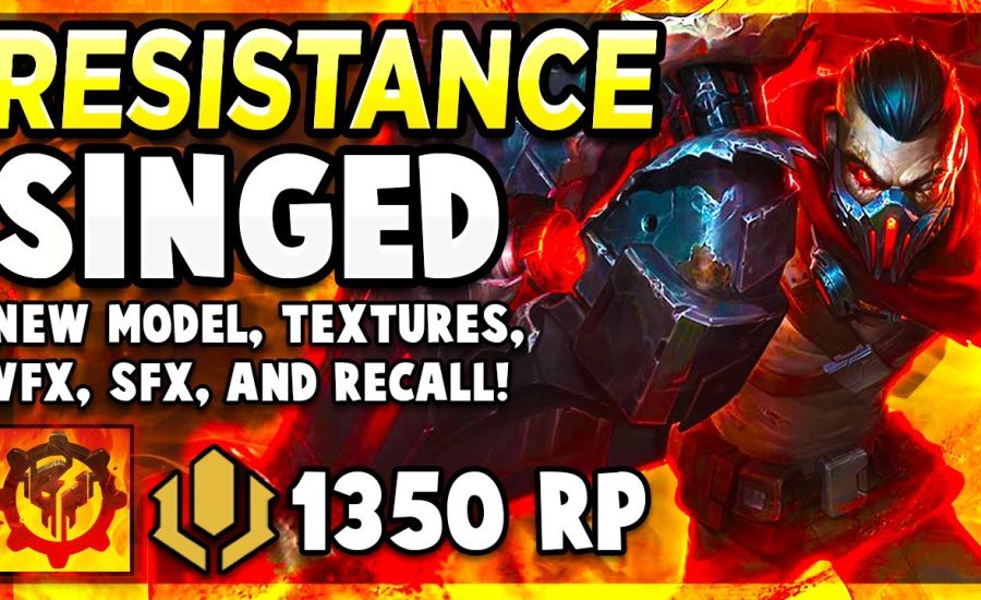 *NEW* RESISTANCE SINGED SKIN IS ACTUALLY SO SICK!!! - League of Legends PBE Gameplay