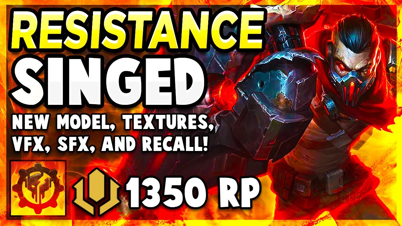 *NEW* RESISTANCE SINGED SKIN IS ACTUALLY SO SICK!!! - League of Legends PBE Gameplay