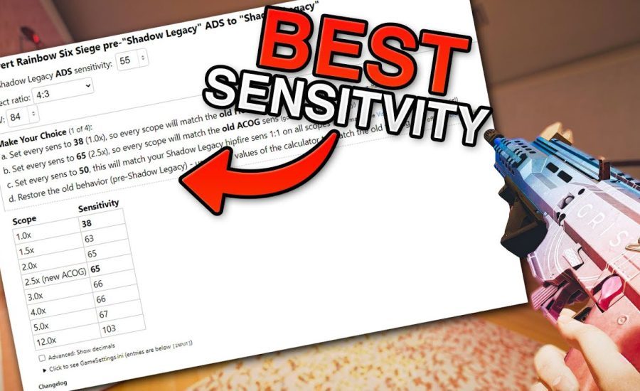 *NEW* Sensitivity Guide For Shadow Legacy - Rainbow Six Siege Shadow Legacy