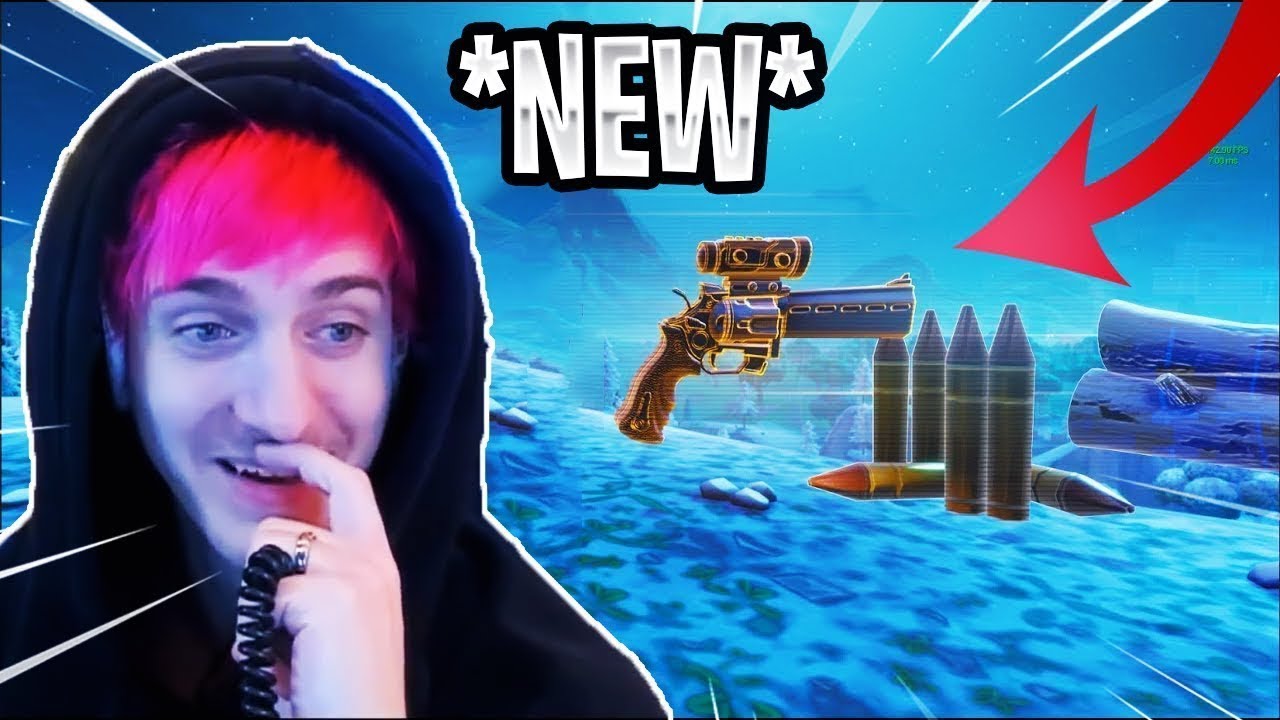 NINJA USES  NEW  SCOPED REVOLVER GUN! Fortnite Battle Royale Gameplay