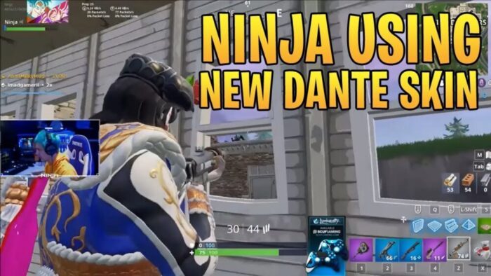 Ninja Using New Dante Skin, INSANE Finish - Fortnite Gameplay