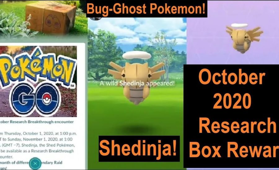 Pokemon GO October 2020 Research Breakthrough Box Reward is Shedinja Ghost Bug Pokemon