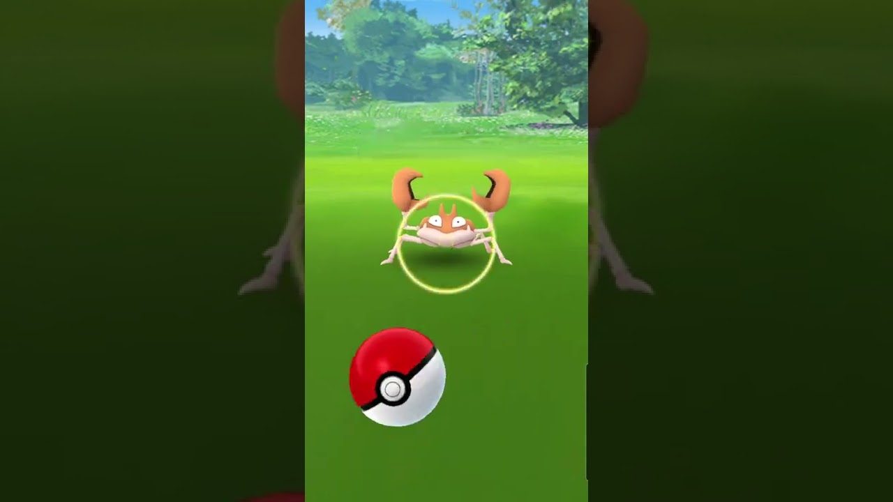 Pokemon Go Catching A Krabby!