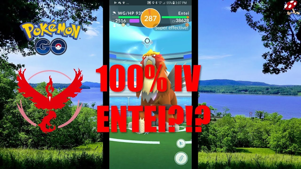 Pokemon Go - Catching a 100% IV Entei! (Gen 2 Legendary Raid)