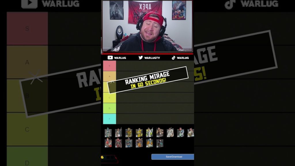 Ranking Mirage in 60 Seconds! Apex legends! #shorts