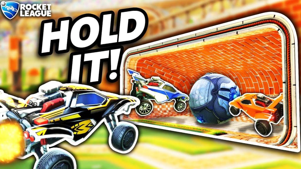 Rocket League, but the LONGER you keep the ball in the net, the MORE you SCORE!