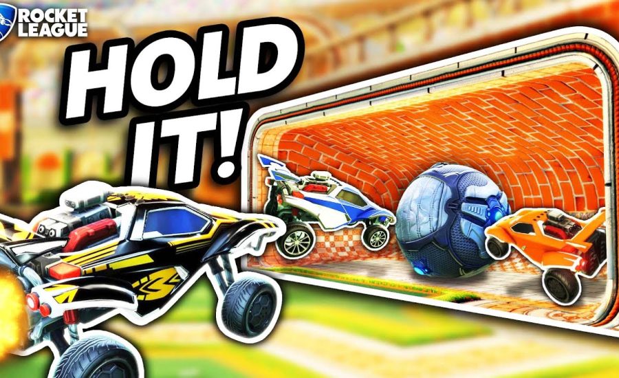 Rocket League, but the LONGER you keep the ball in the net, the MORE you SCORE!