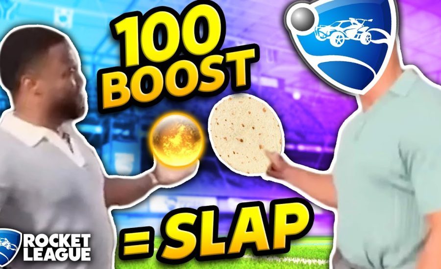 Rocket League, but you get SLAPPED by a tortilla EVERY time you grab boost