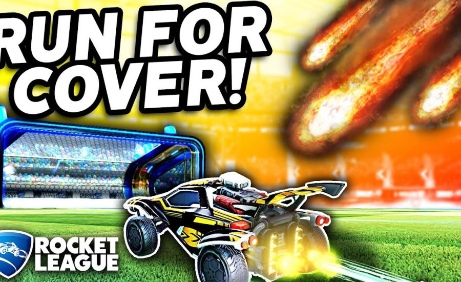 Rocket League with FALLING METEORS is EXTREMELY INTENSE!