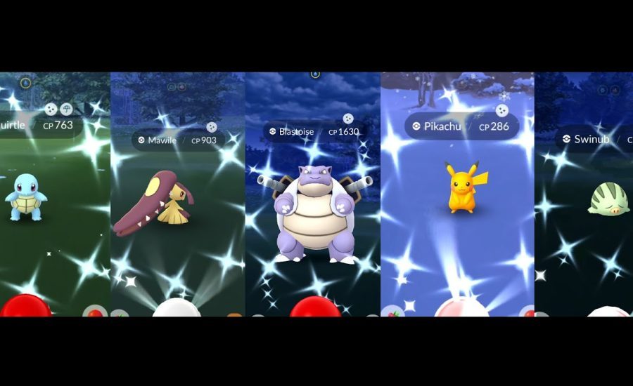 SHINY WILD BLASTOISE AND SHINY SWINUB!!! - Pokemon GO Shiny Compilation #175