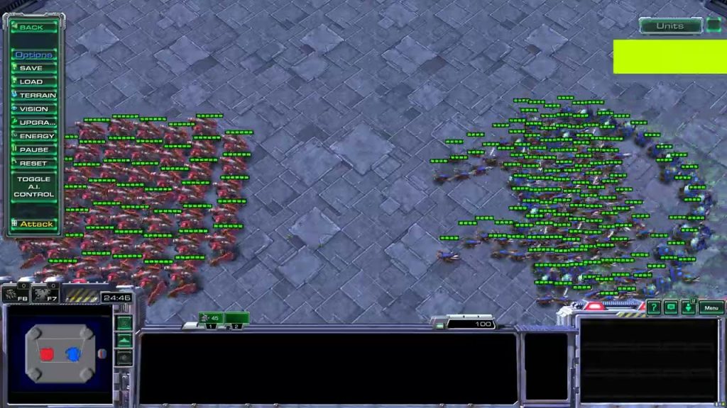 StarCraft 2 Micro Test - 45 Blueflame Hellbats vs 100 Speed Lings/40 Speed Banes
