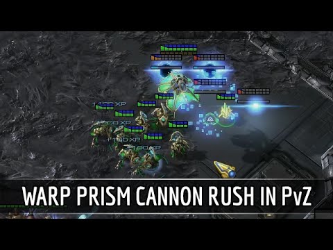 StarCraft 2: Warp Prism Cannon rush in PvZ