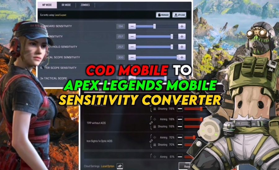 THE BEST COD Mobile to APEX LEGENDS MOBILE SENSITIVITY CONVERTER!