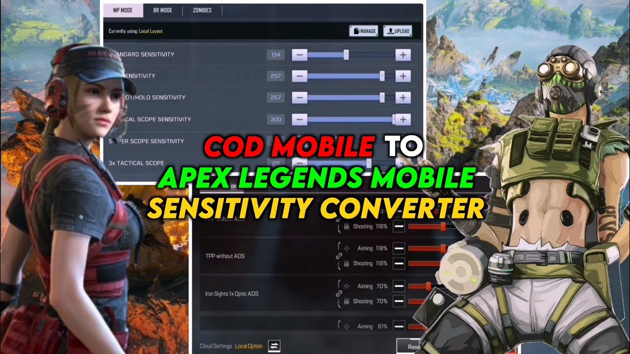 THE BEST COD Mobile to APEX LEGENDS MOBILE SENSITIVITY CONVERTER!