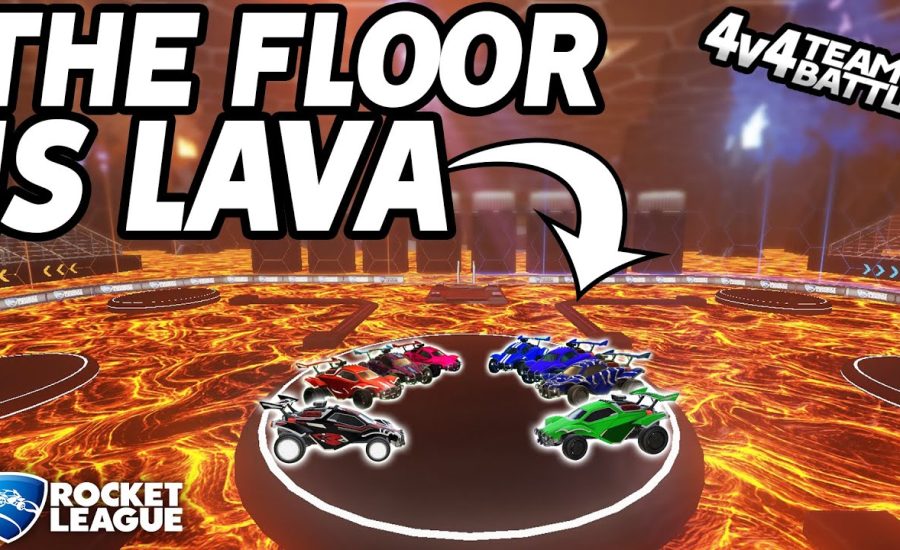 THEY CHALLENGED US AGAIN! FLOOR IS LAVA ROCKET LEAGUE TEAM BATTLE