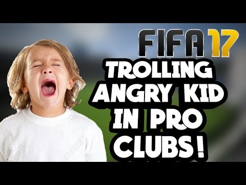 TROLLING A 14 YEAR OLD KID! (FIFA 17 PRO CLUBS) *GONE ANGRY!!* *RAGING MOMENTS*