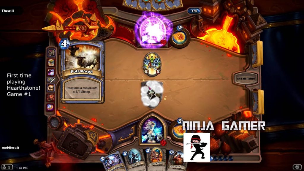 Trying Out Hearthstone - First Match Beginner Series Game #1 @Ninjagamer