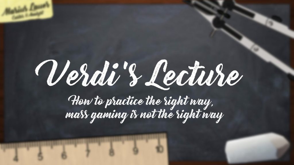 Verdi's Lecture Rainbow Six: Siege How to practice the right way, mass gaming is not the right way