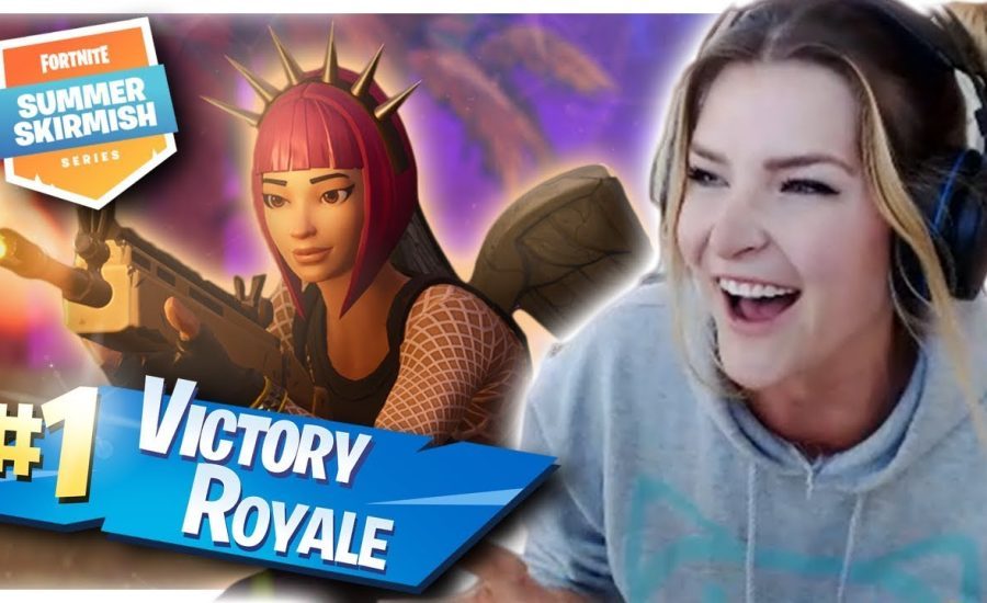 WINNING MY FIRST SOLO GAME OF THE $500,000 SUMMER SKIRMISH! (Fortnite: Battle Royale) | KittyPlays