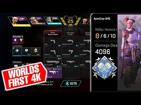 WORLDS FIRST 4K+ DAMAGE IN ARENAS - APEX LEGENDS SEASON 9 - FULL GAMEPLAY | Albralelie