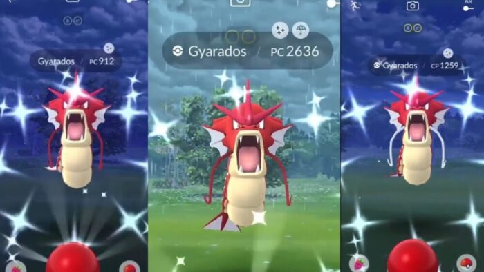 Wild Shiny Gyarados is LIVE! - PokemonGO Shiny Encounter Compilation #19