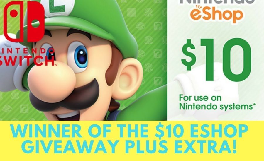 Winner of the $10 EShop Giveaway Plus Extra!